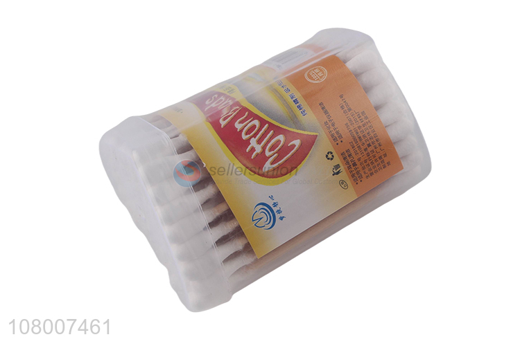 Most popular soft disposable wooden stick cotton swabs for personal cleaning