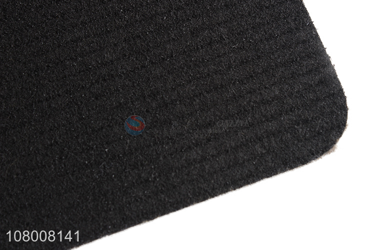 Low price wholesale black rubber particle bottom wide stripe floor mat