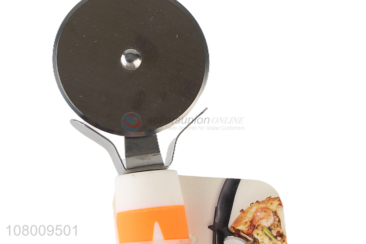 Yiwu market food grade stainless steel pie pizza cutter slicer