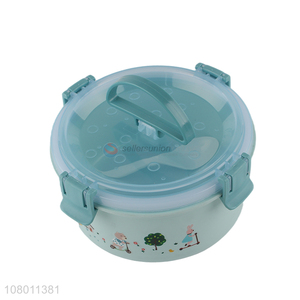 Low price blue plastic lunch box cartoon fresh-keeping box for daily