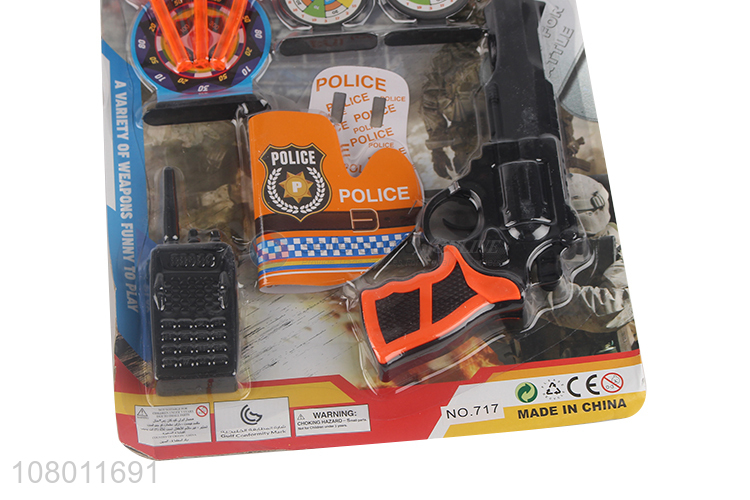 Recent design children role playing  police toy kit with toy gun