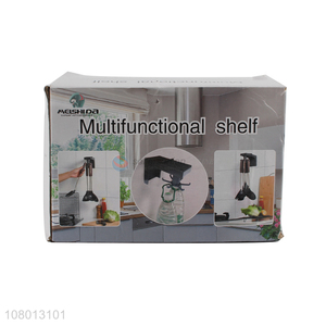 Good quality black plastic hook multifunctional shelf