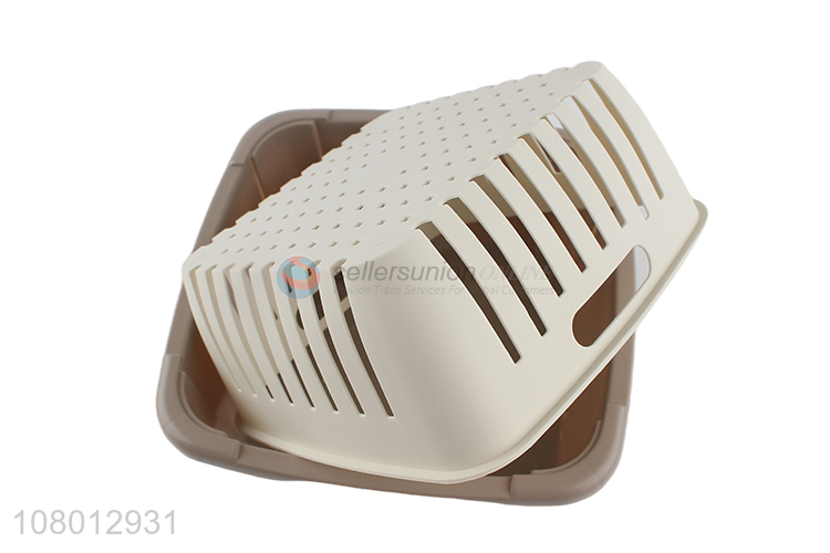 Top quality multifunctional plastic drain basket with lid