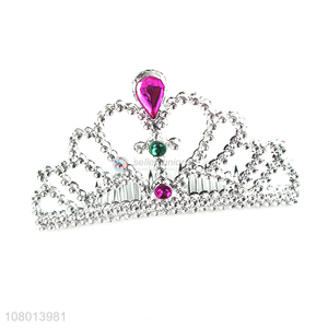 High quality plastic hair accessories girls crowns for sale