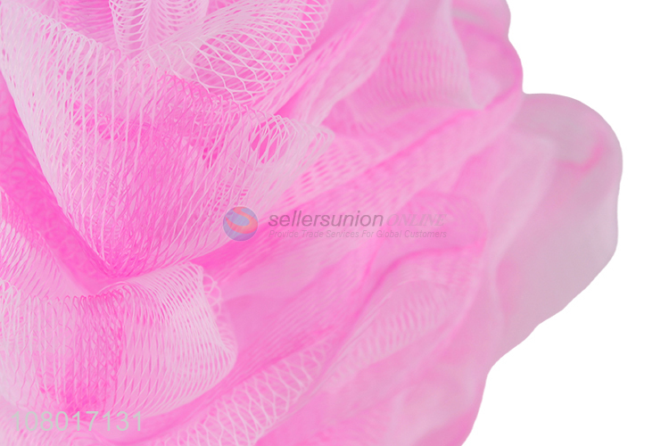 Good selling pink shower spa mesh bath sponge bath flower