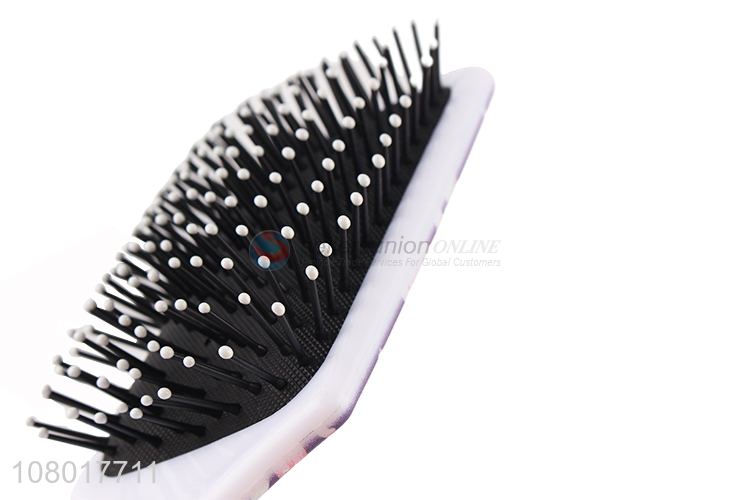 High quality plastic airbag comb printing massage comb