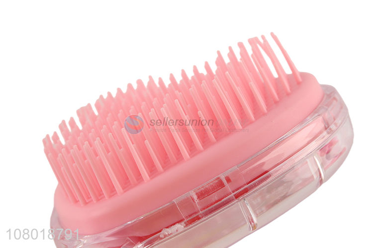 New arrival heart-shaped plastic massage comb ladies hairdressing comb