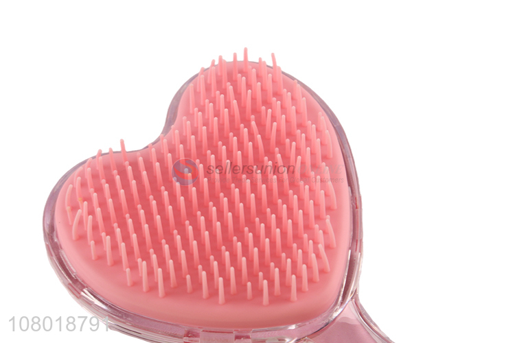 New arrival heart-shaped plastic massage comb ladies hairdressing comb