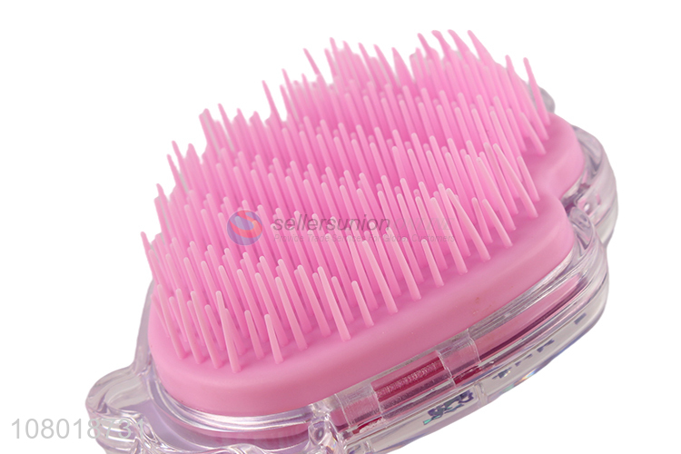 Low price plastic purple hairdressing massage comb wholesale