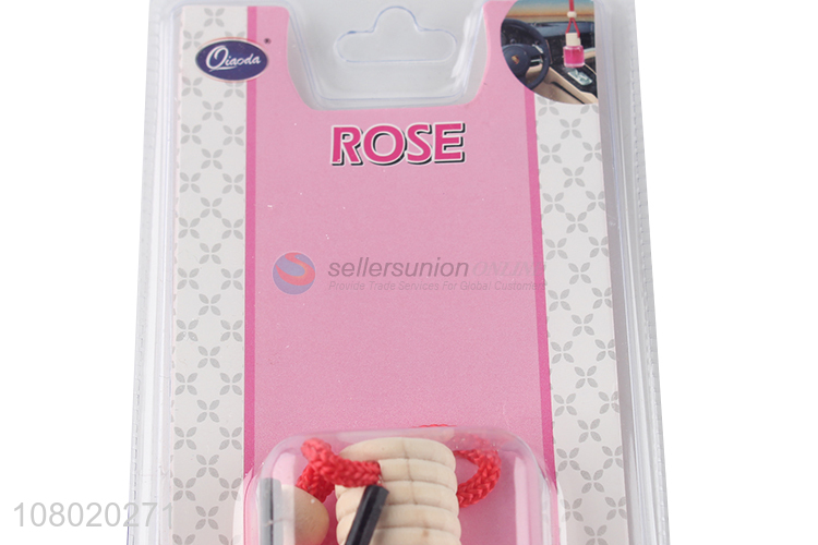 Good Sale Rose Scented Car Perfume Hanging Air Freshener