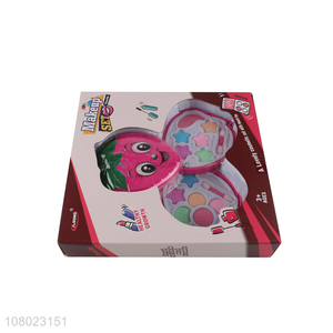 Yiwu market turn cover strawberry two-layer cosmetics toys for children