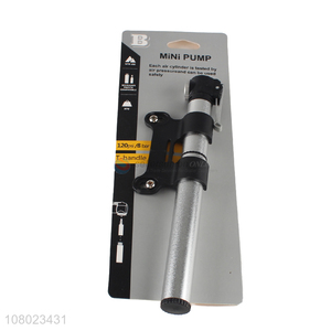 Hot selling portable mini metal pump manual bicycle inflator