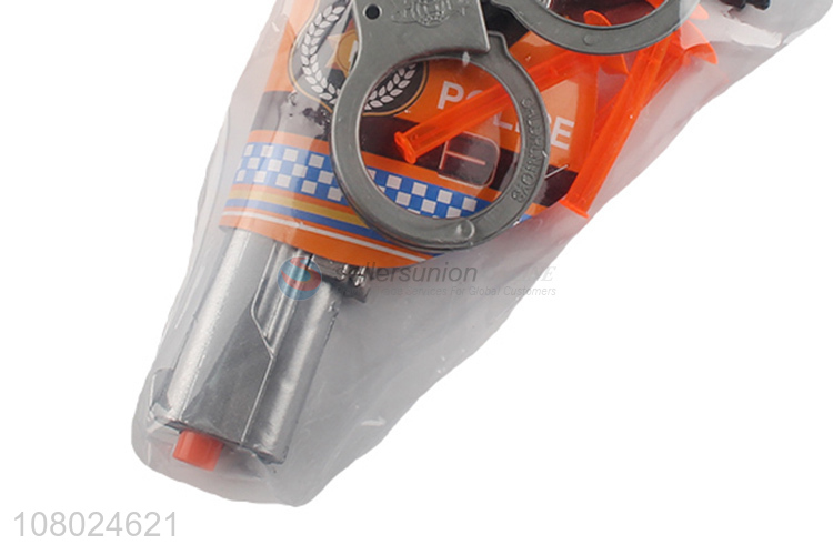 Factory supply creative children police set toys with handcuffs