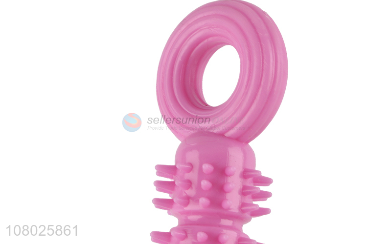 Top quality pink silicone pet chew toy molar toy for dogs