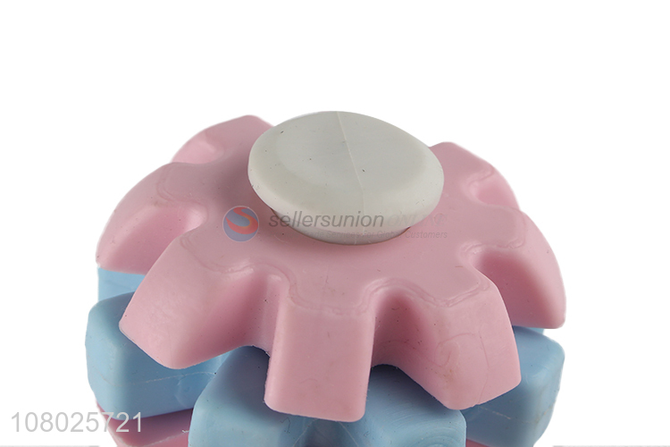 Best selling creative pet toy silicone gear barbell