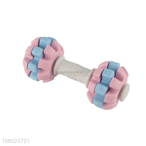 Best selling creative pet toy silicone gear barbell