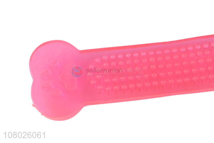 High quality pink creative silicone molar stick for pet chew toy