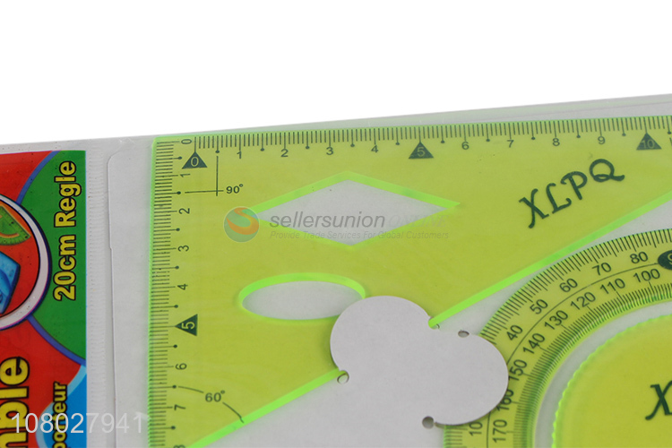 China factory school students 3pieces ruler set for stationery