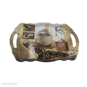 High quality custom melamine serving platter coffee appetizer serving tray