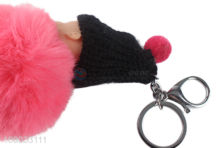 High quality pink creative doll keychain pendant wholesale