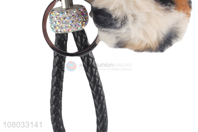 Low price wholesale portable hair ball keychain pendant