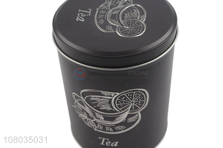 Best Selling Cylinder Tea Container Metal Box Tin Cans