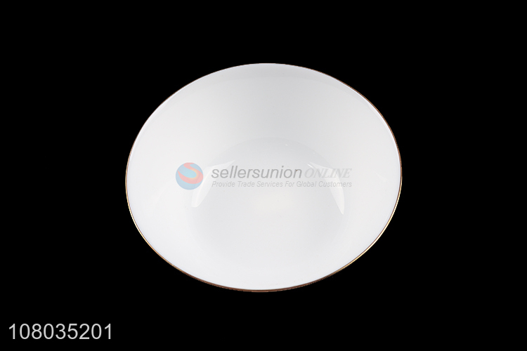 Simple design durable white dinner soup bowl for home and restaurant