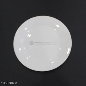 Factory direct sale white round ceramic plate dinner plate