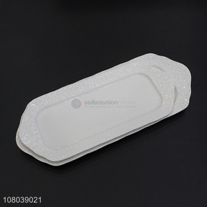 High quality white binaural ceramic plate household tableware