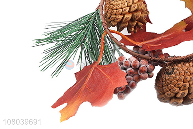 Christmas Garland With Pine Cone For Holiday Party Decoration