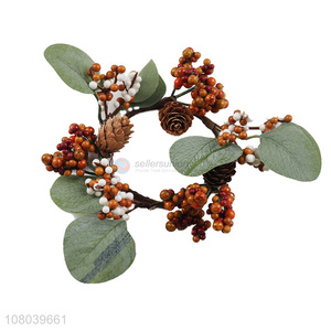 Custom Autumn Decoration Ornament Artificial Plant Wreath