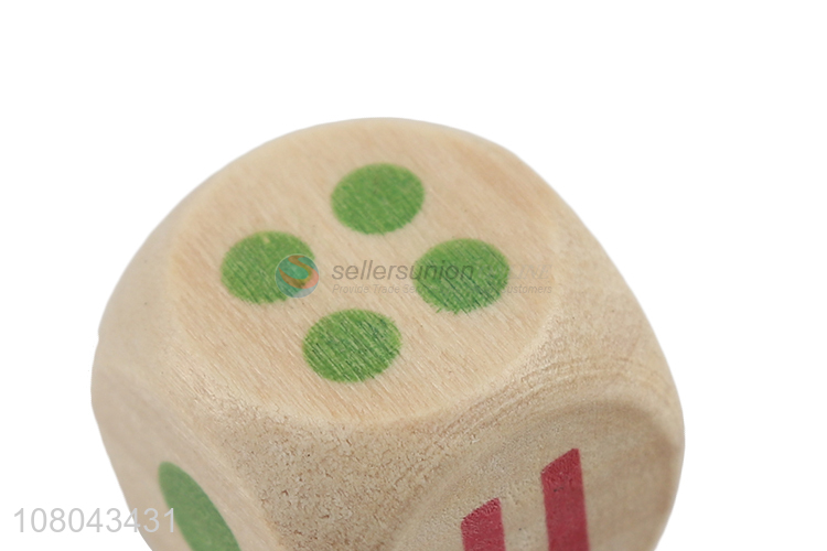 Good quality wooden dice set custom wood dice kit wooden crafts