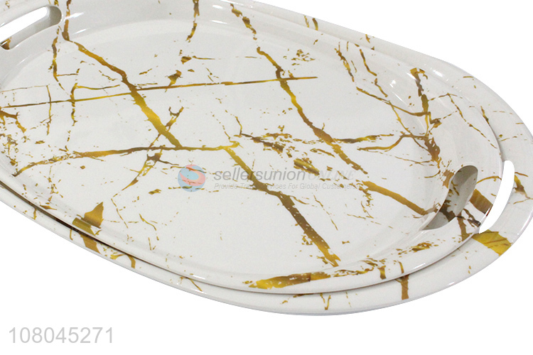 New Arrival Melamine Marbling Serving Tray Coffee Tray