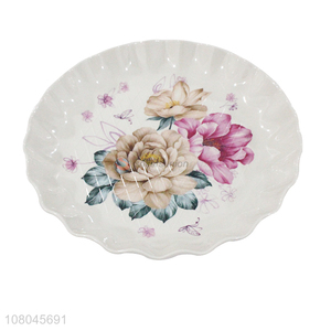 Delicate Design Round Fruit Plate Melamine Fruit Tray