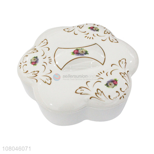 Luxury 4 Compartment Snack Dry Fruit  Plate With Lids