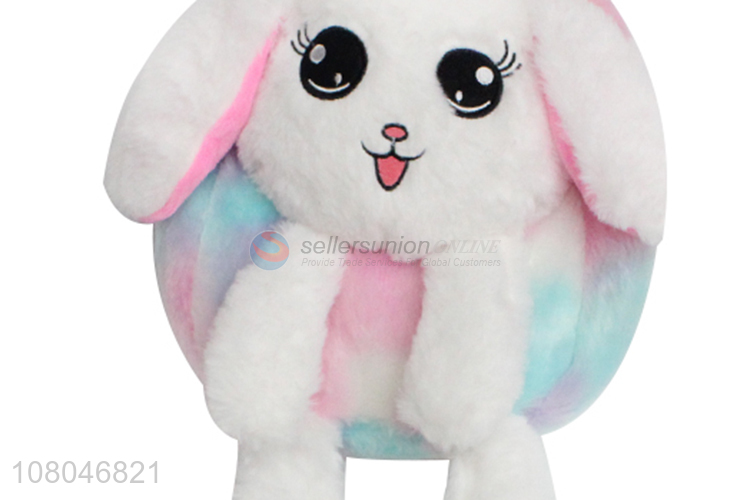 Wholesale cute plush animal backpack led rabbit school bag for kids