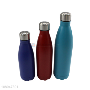 Low price single wall multicolor stainless steel water bottle