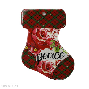 Hot Sale Christmas Series Sock-Shaped Placemat Pot Holder