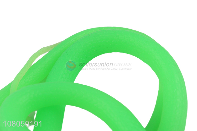 Yiwu supplier green soft simulation snake children funny toy