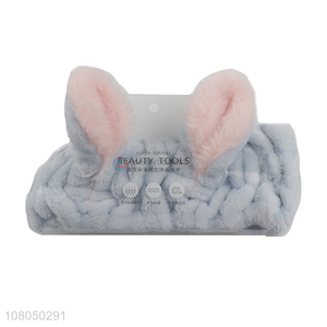 Hot selling soft plush washing face hair bands