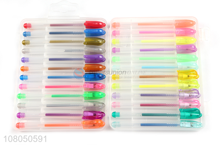 Top Quality Fashion 24 Pieces Mini Gel Pen Set