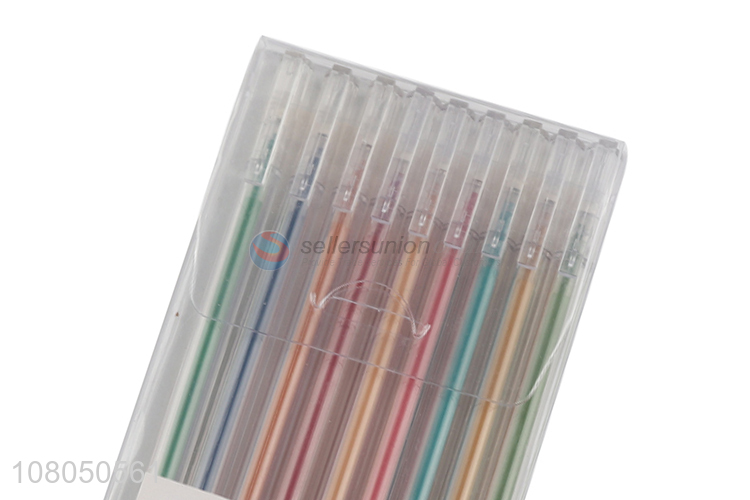 9 Pieces Fluorescent Gel Pen Set For Hand Account