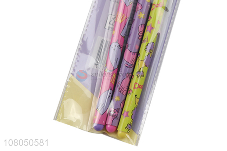 Wholesale 3 Pieces Cartoon Printing Ballpoint Pen Set