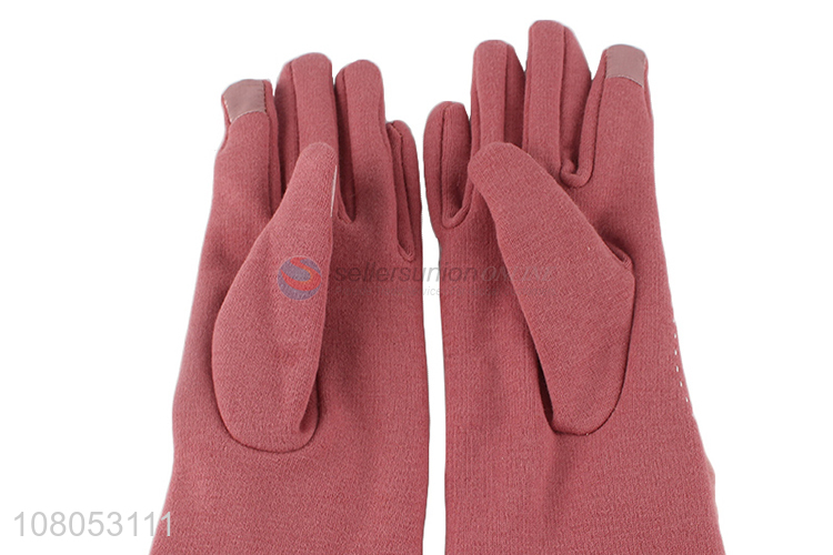 Factory wholesale pink creative ladies touch screen gloves