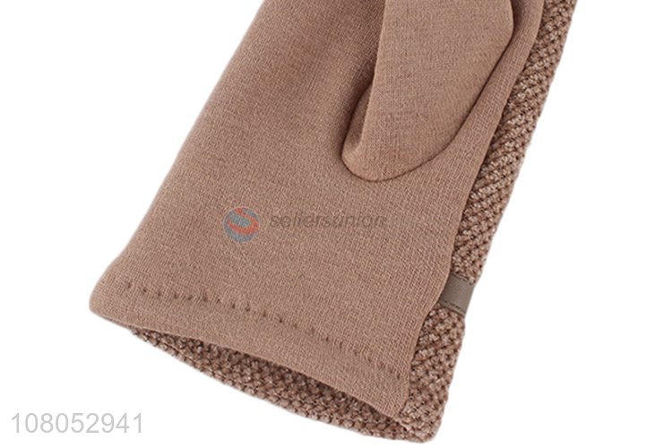 Factory direct sale camel color winter cold gloves for cycling