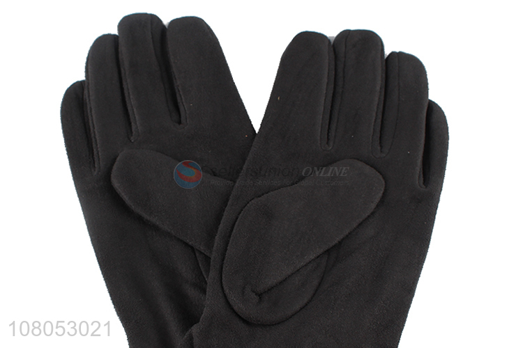 China supplier grey universal solid color warm gloves