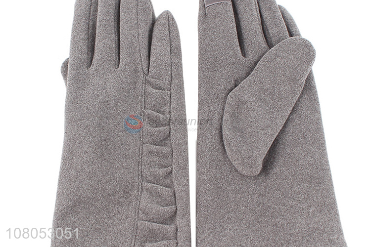 Online wholesale light gray portable cycling warm gloves