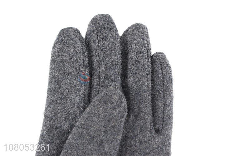 Factory wholesale gray portable cycling warm gloves for ladies