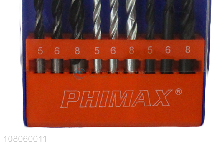 Factory price 9 pieces universal drill bit set for metal tiles bricks