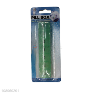 Yiwu wholesale green strip drug packaging travel portable pill box